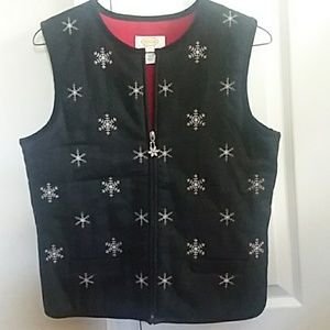 Talbots Snowflake Vest
